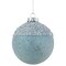Northlight 4&#x22; Silver and Blue Beaded Glass Christmas Ornament